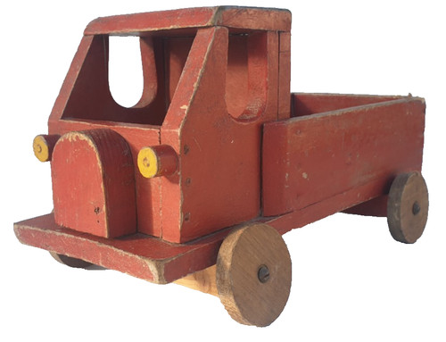 Ancien camion plateau bois - ancien, en