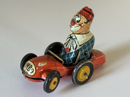 Ancien jouet tôle clown - ancien,