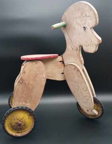 Jouet ancien caniche - jouet, à